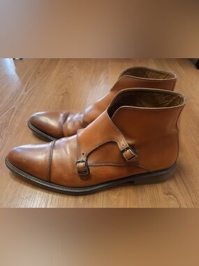 antonio maurizi suitsupply double monk strap boots size 10 (43) Made In Italy